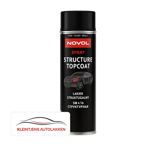 Novol Structuur Spray Zwart 500ml.