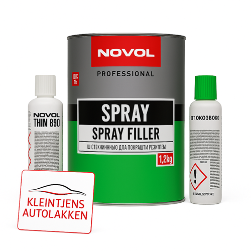 NOVOL Spray Filler Professional – Polyester Spuitplamuur 1,2L voor Autoschadeherstel